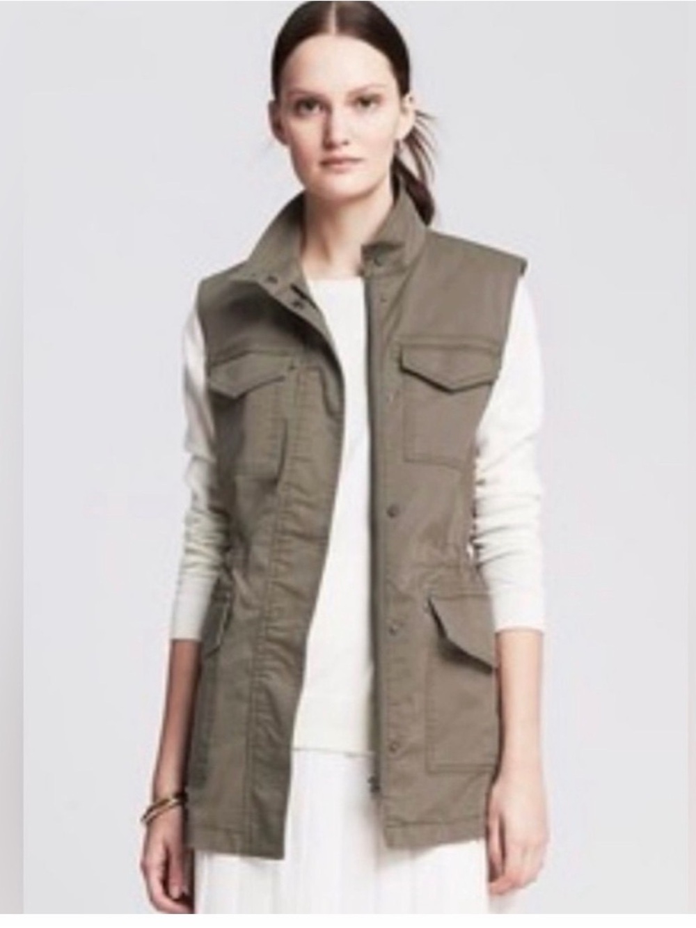 Banana Republic Olive Utility Vest
